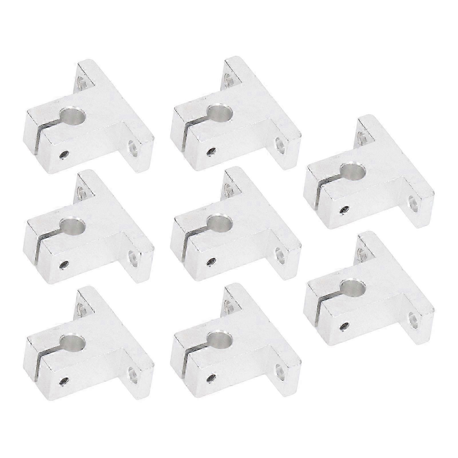 8Pcs Linear Motion Rail Clamping Rod Guide Support Aluminum for Shaft 3D Printer Accessory