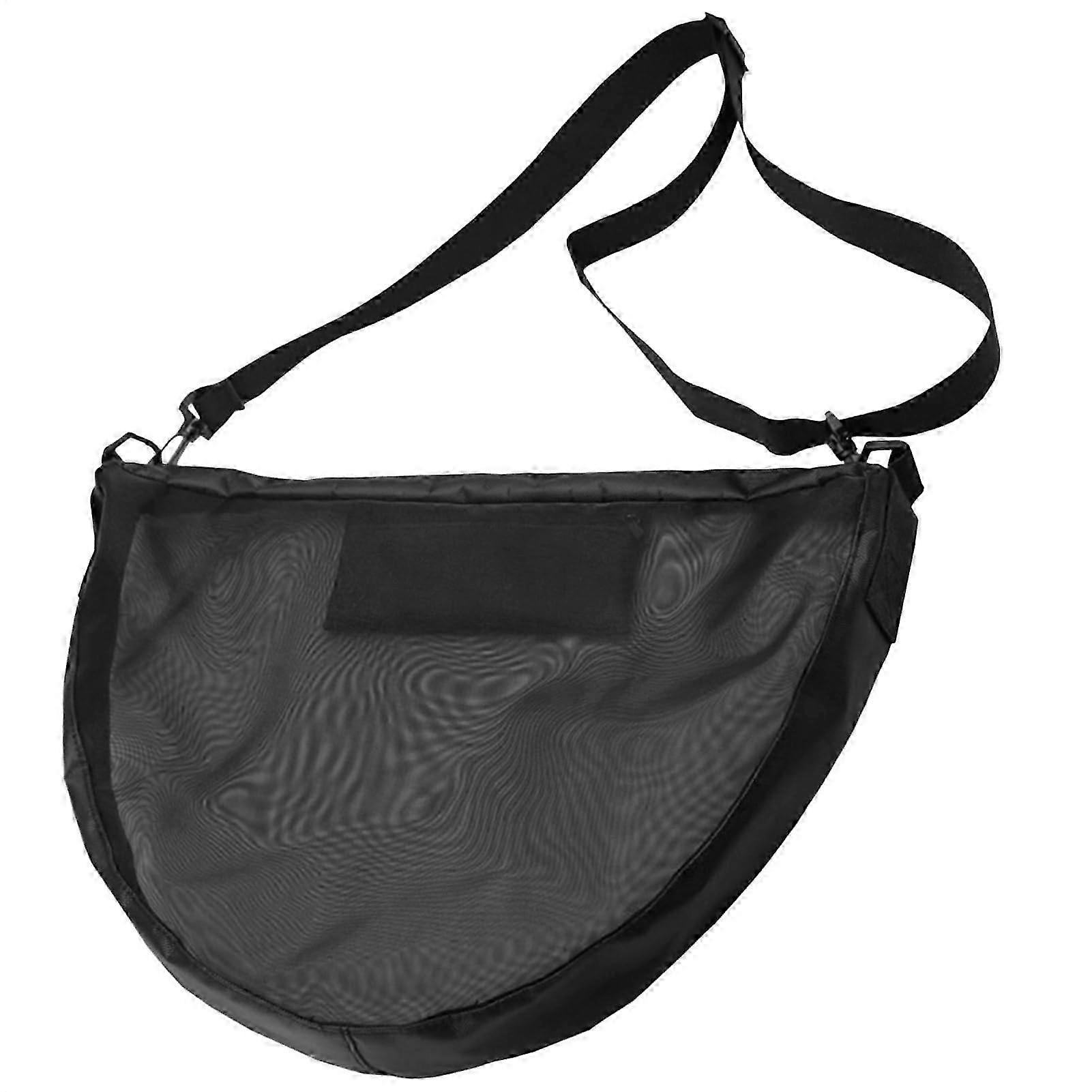 Mesh Sling Fitness Bag, Breathable Mesh Ball Storage Bag with Large Capacity, Waterproof Zipper & Durable Sling Back Design
