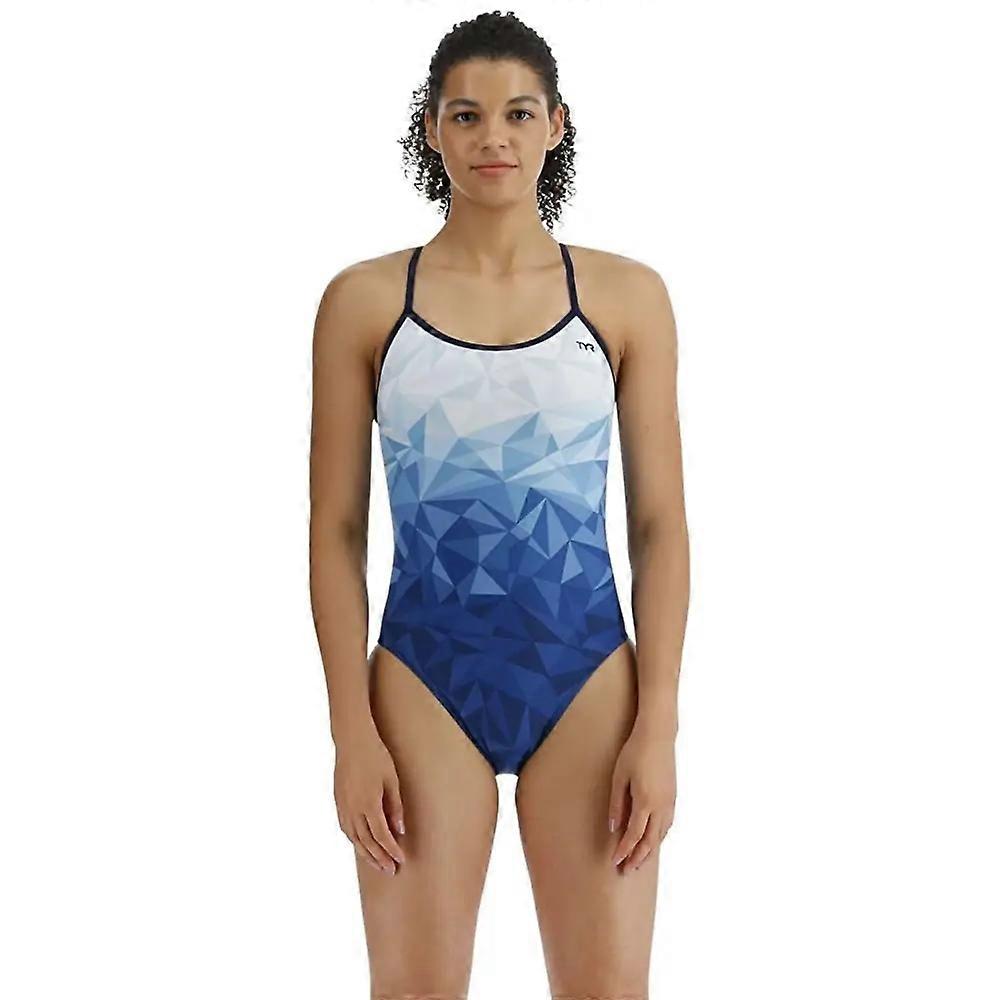 Maillot de bain TYR Geoscope Durafast Elite Trinityfit - Bleu/Blanc