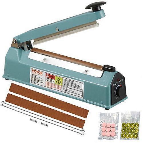 8" Impulse Sealer, Manual Heat Seal Machine with Adjustable Heating Mode, Compatible with Plastic Mylar PE PP Bags, Includes Replace Kit