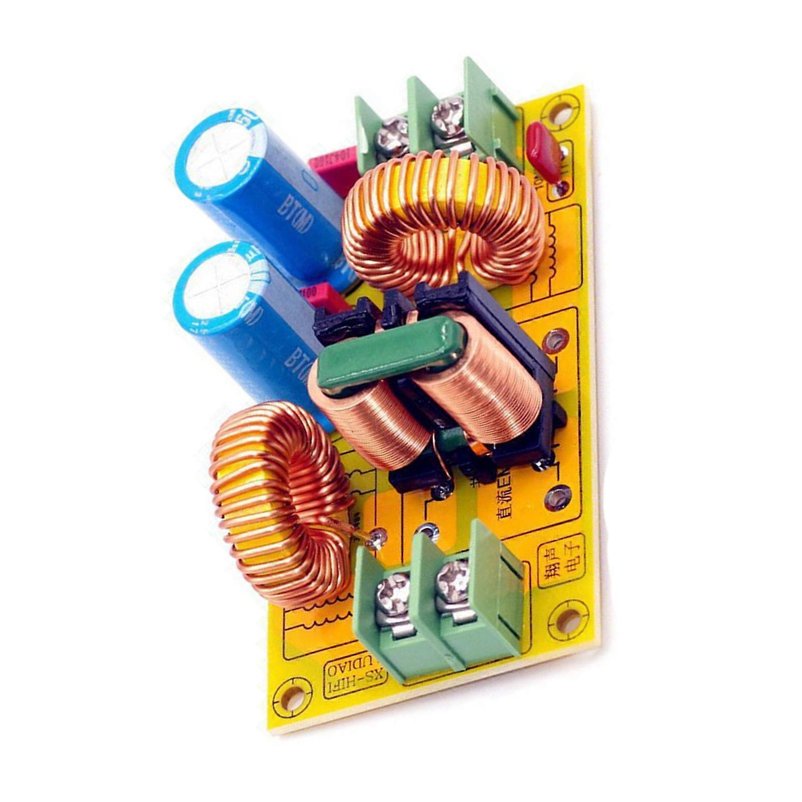 High Current LC Filter Circuit Board Noise Reduction DC0-50V 10A Power Supply Filter Board Noise Filtering Multicolor