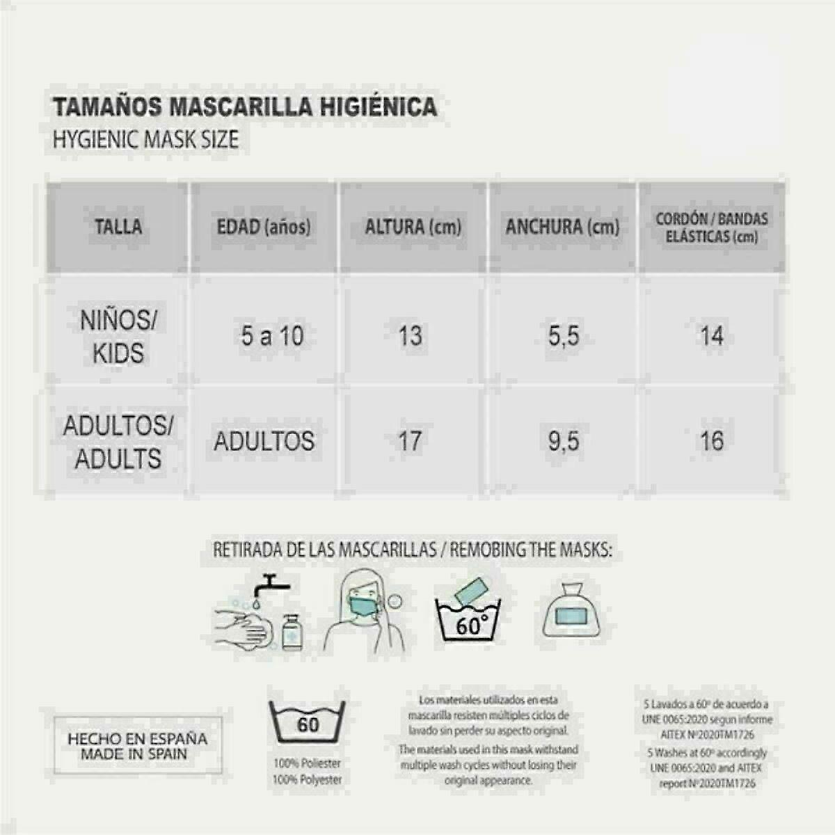 Masque en tissu réutilisable hygiénique DC Super Héros Filles Enfants Noir