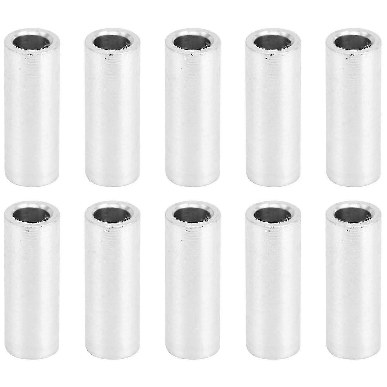 10Pcs Round Spacer Aluminum Alloy Unthreaded Standoff Support Fittings 6mm Outer DiameterLong 14mm