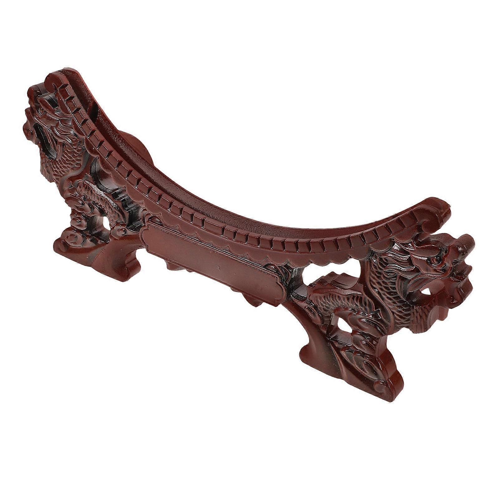 Plastic Plate Stand for Display Dark Red Plate Holder Storage Rack