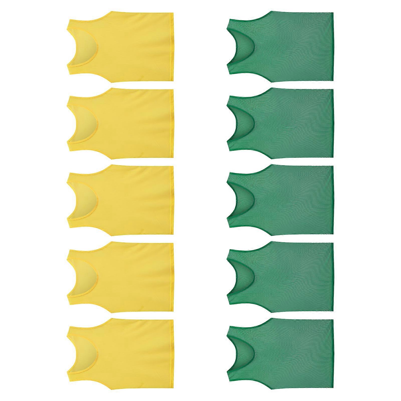 10PCS Soccers Practice Gear Elastic Sports Vests Multiple Color Option Wash Resistant Fabric For Team Sports Multicolor