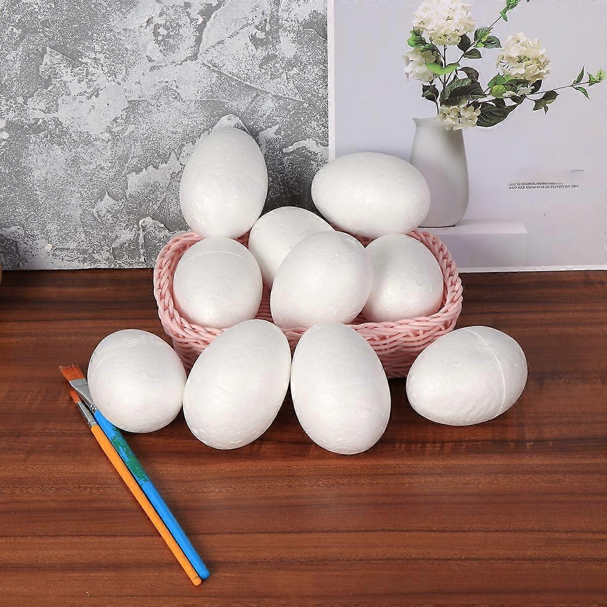 Egg Easter White Durafoam Eggs for DIY Crafting 50Pcs Set
