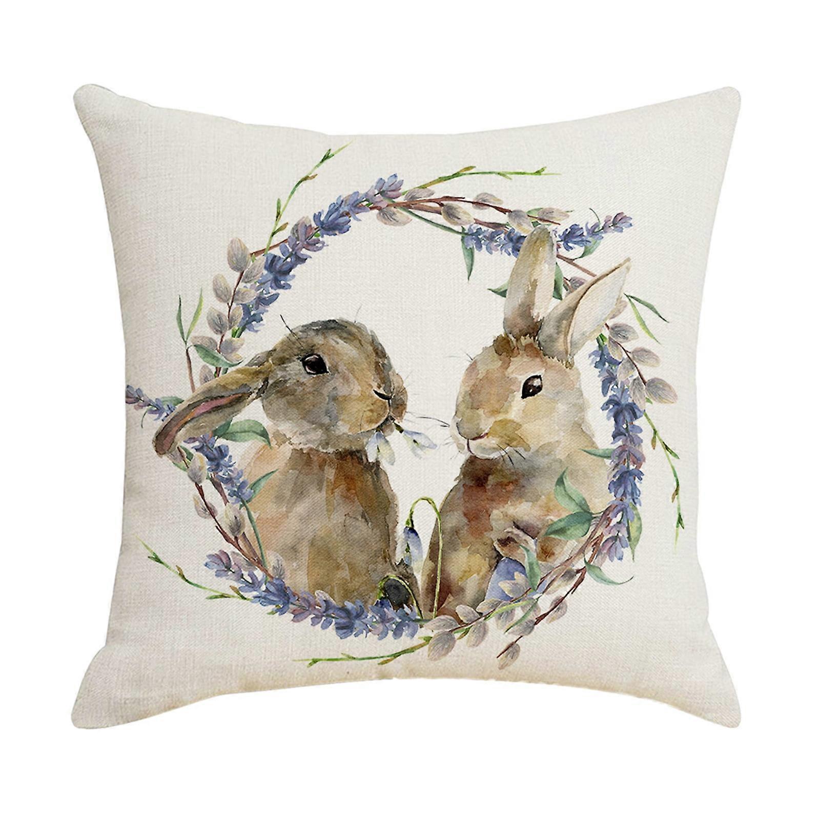 Easter Festival Pillow and Pillowcase Easter Linen Hugging Pillow Case Pillow Case Printed Pillow Sofa Cushion