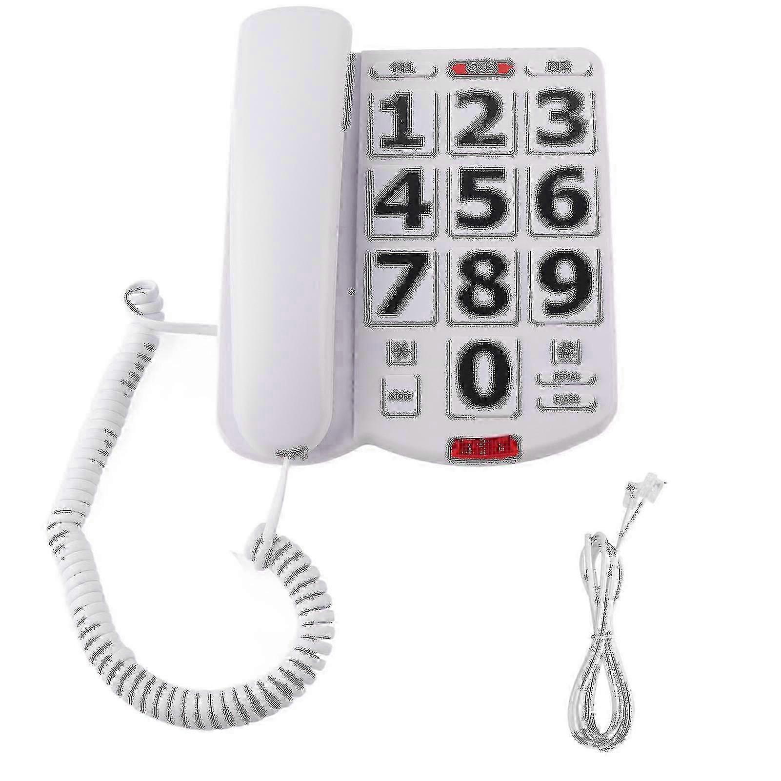 Big Button Landline Telephone for Seniors and Hearing Impaired with Speaker Function