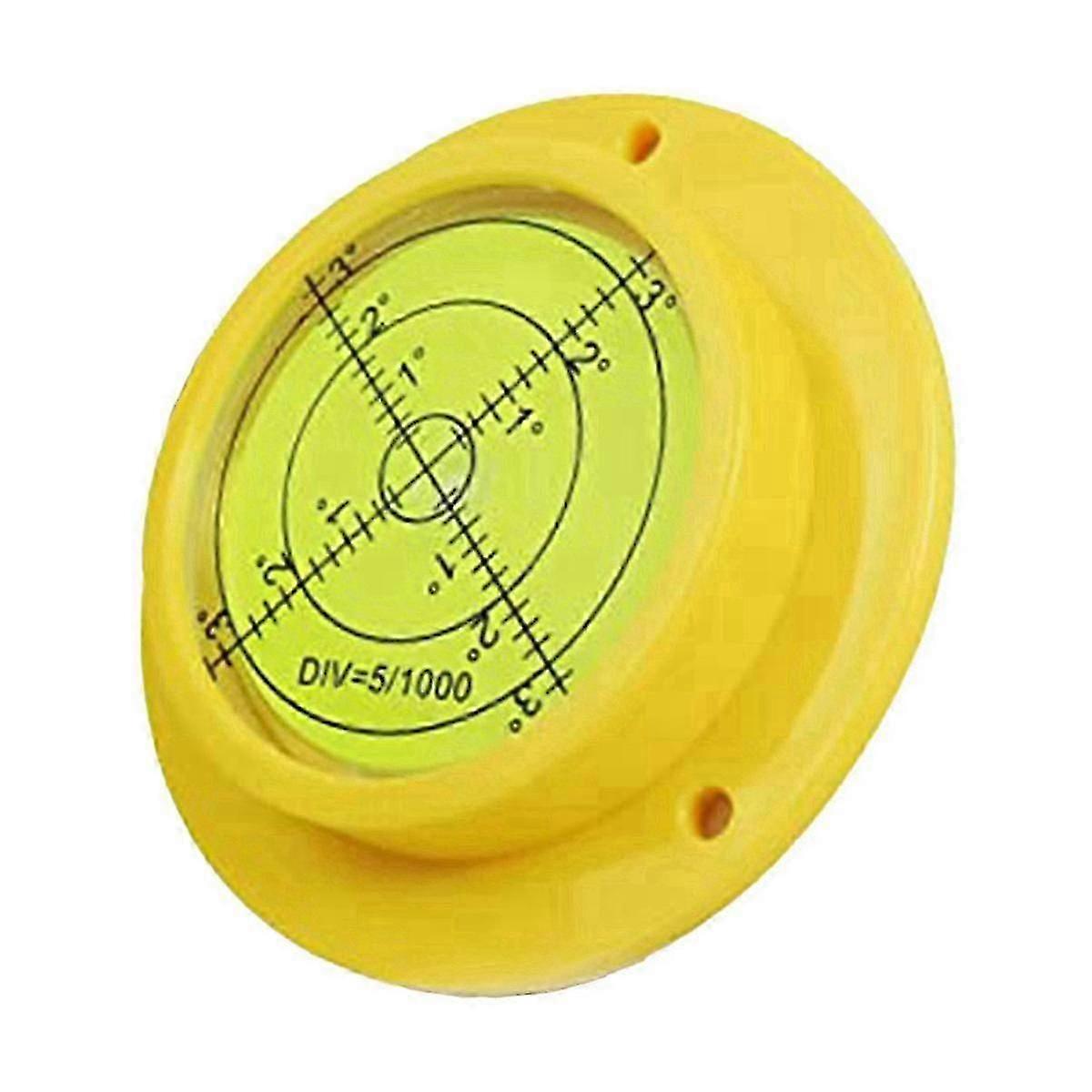 Round Bubble Level, 90X17mm High Precision Circular Spirit Level with 3 Mounting Holes, Measuring Instrument Tool