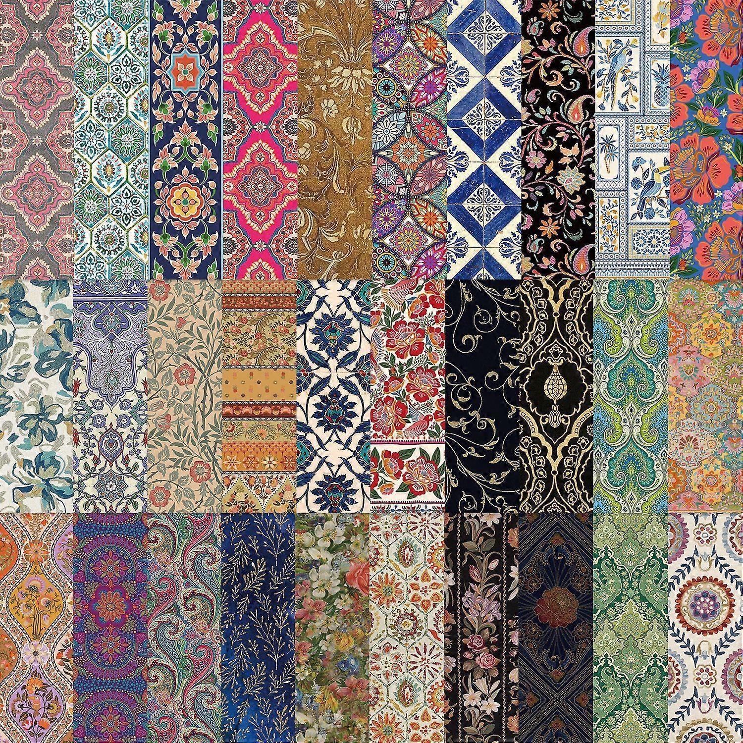 30 Retro Classic Pattern Series Simple Journaling Artistic Creative Materials Instagram Reading Paper Bookmark DIY