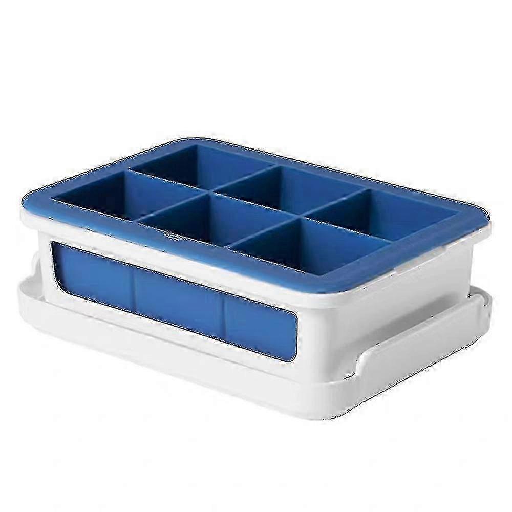e Silicone Staable Ice Cube Tray With Lid - Large Cube,dark Blueglacio Ice Cube Molds