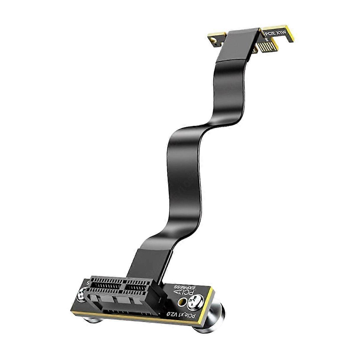 PCIe 4.0 X1 Magnetic Fixatiom Riser Cable 16Gbps 90 Dual Angle for PCIe WiFi Card M.2 Adapter USB