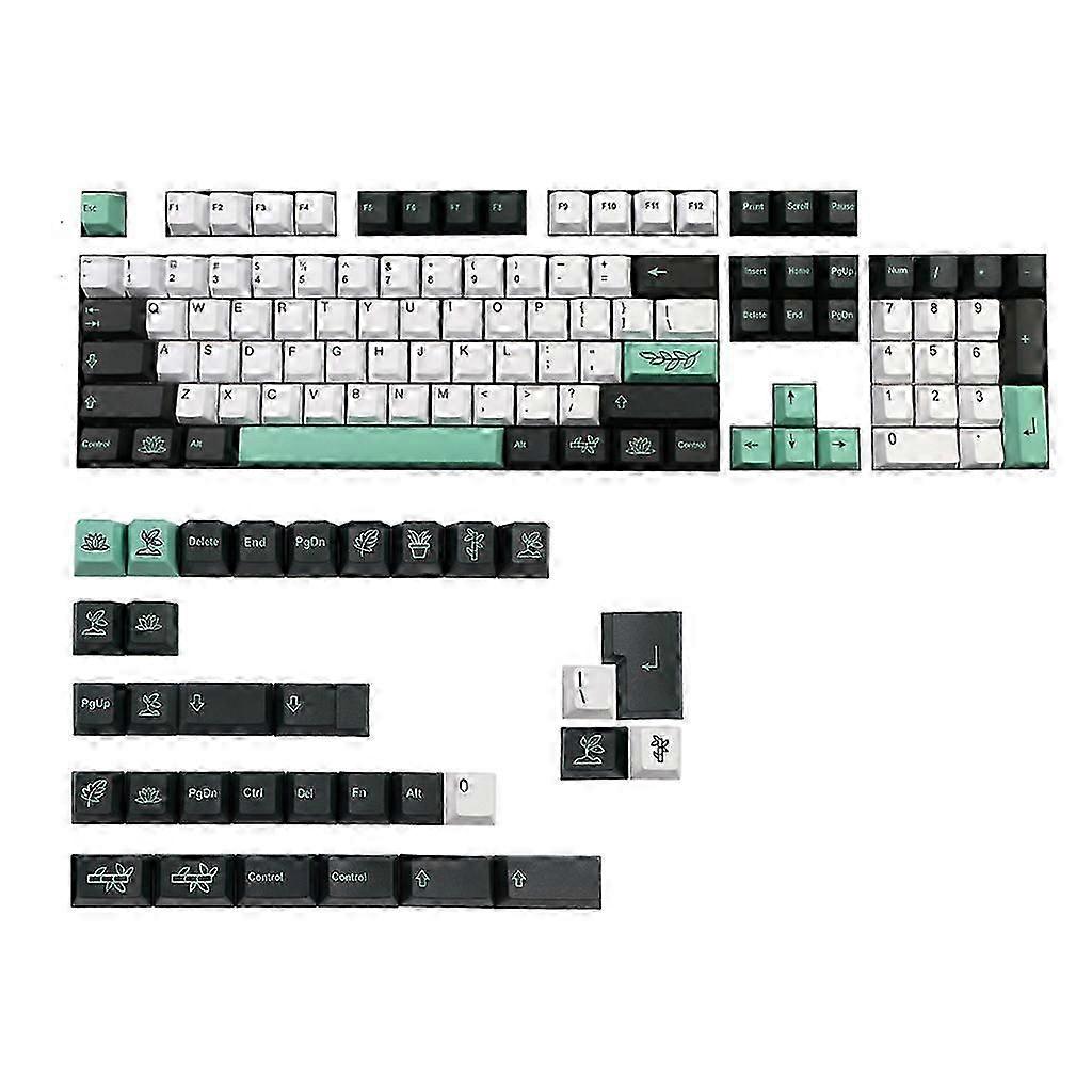 137 Keys/set Cherry Profile Botanical Keycap PBT Dye Sublimation for Key Caps For Mechanical Keyboard GK61 64 84 96 Layo