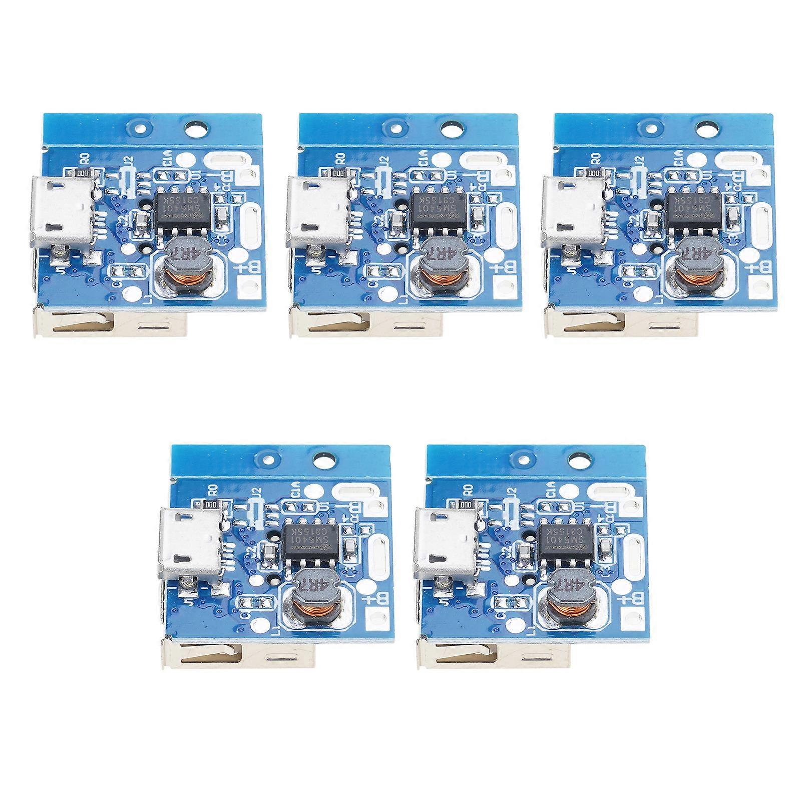 5V Boost Power Supply Module for Various Batteries LED Display USB C/Micros USB Connection Available for 18650 Battery Multicolor