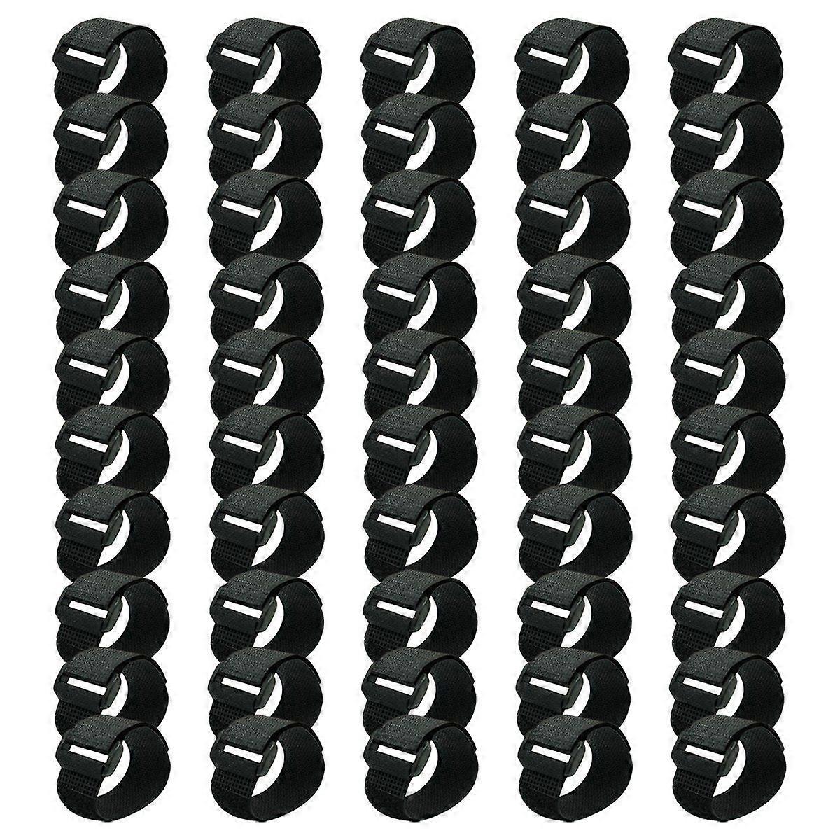 50pcs Reusable Fastening , Hook and Loop Cable Tie Down Straps