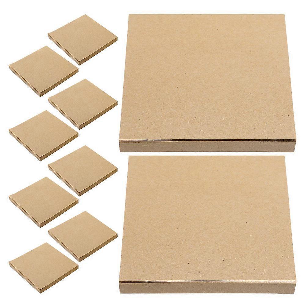 Brown Notepads Adhesive Notepads for Writing 10 Pads Set Blank Note Taking
