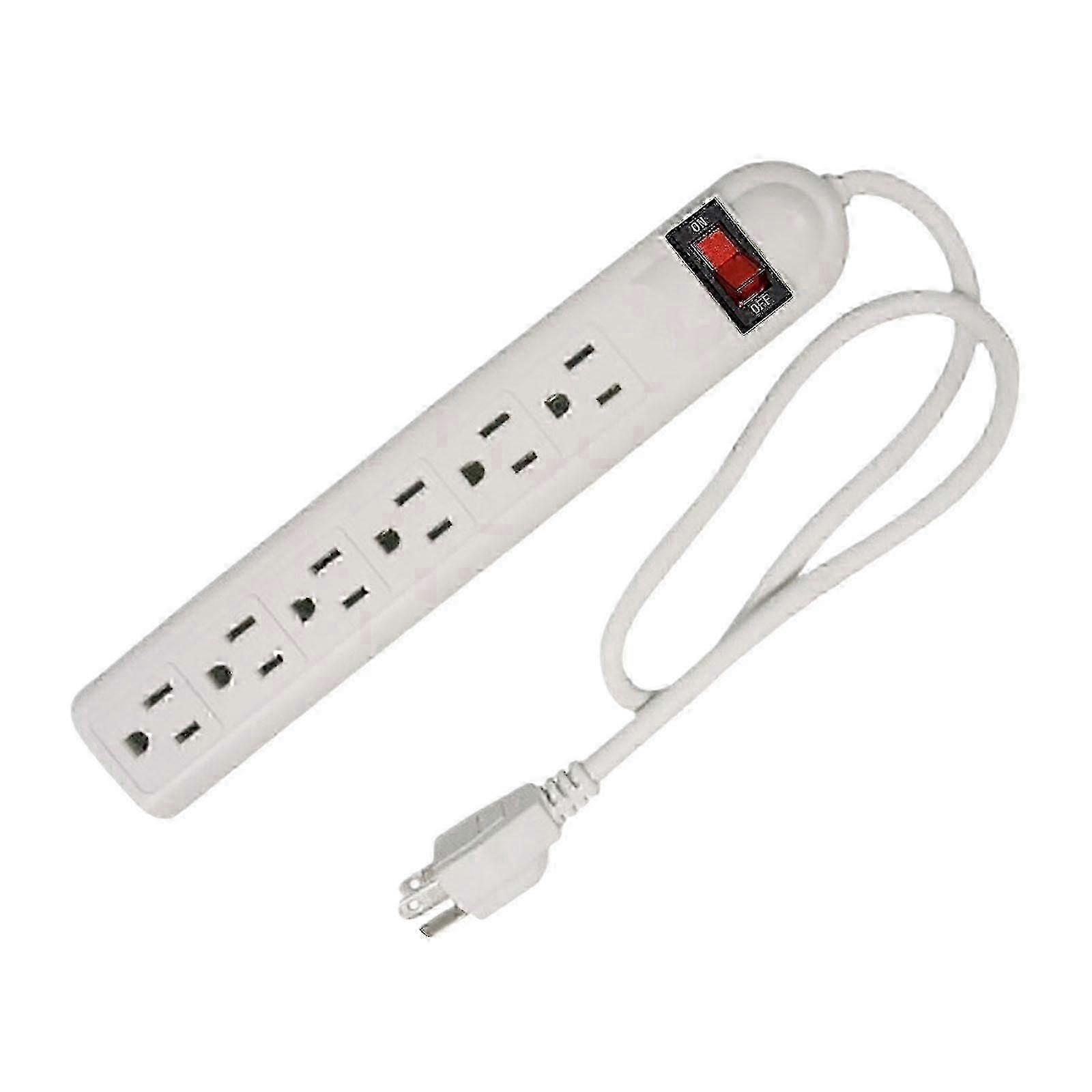 6 Outlet Power Strip Overload Protection Us Plug Protector Supplies Versatile