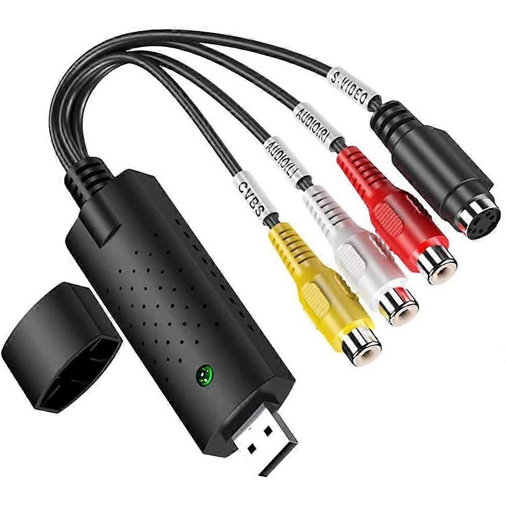 DVD Converter Adapter for Win 10, Video and Audio Capture Card, Recording Device Supporting Windows 10 8 7 XP VISTA PC etc (Black)