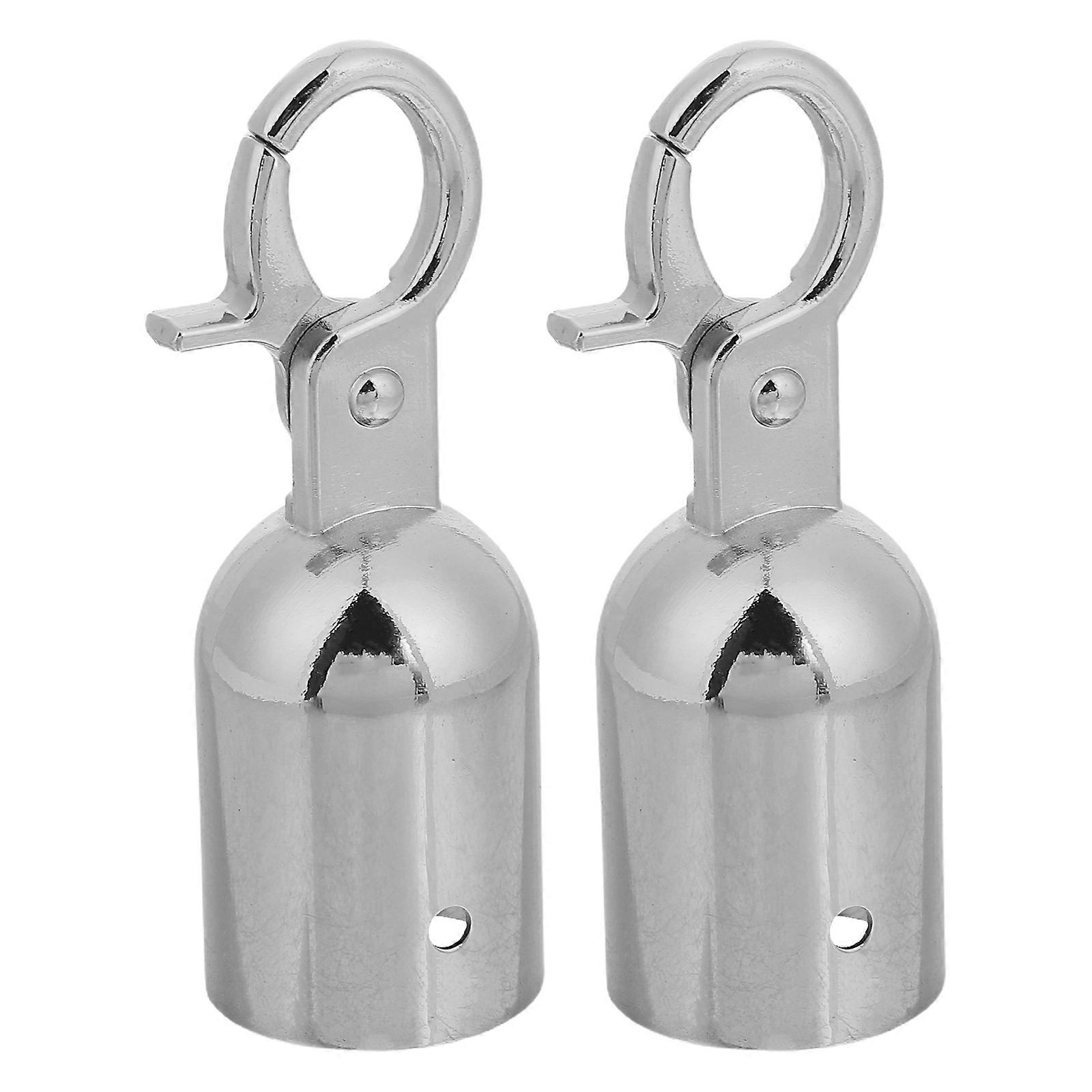Crowd Control Rope End Stopper Silver Alloy Hook with 2Pcs Set