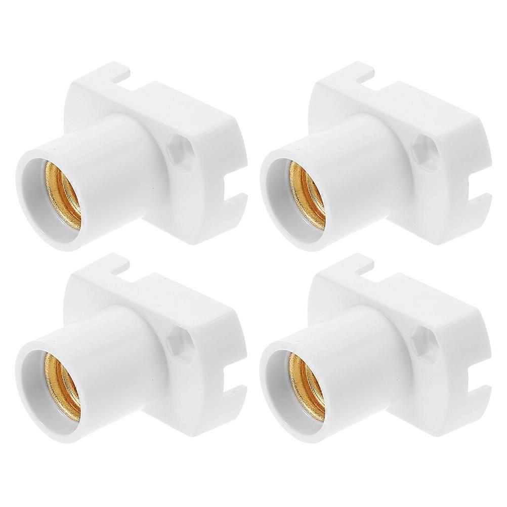E12 Screw-in Lamp Holder Bulb Socket for Lamp Use 16Pcs White ABS