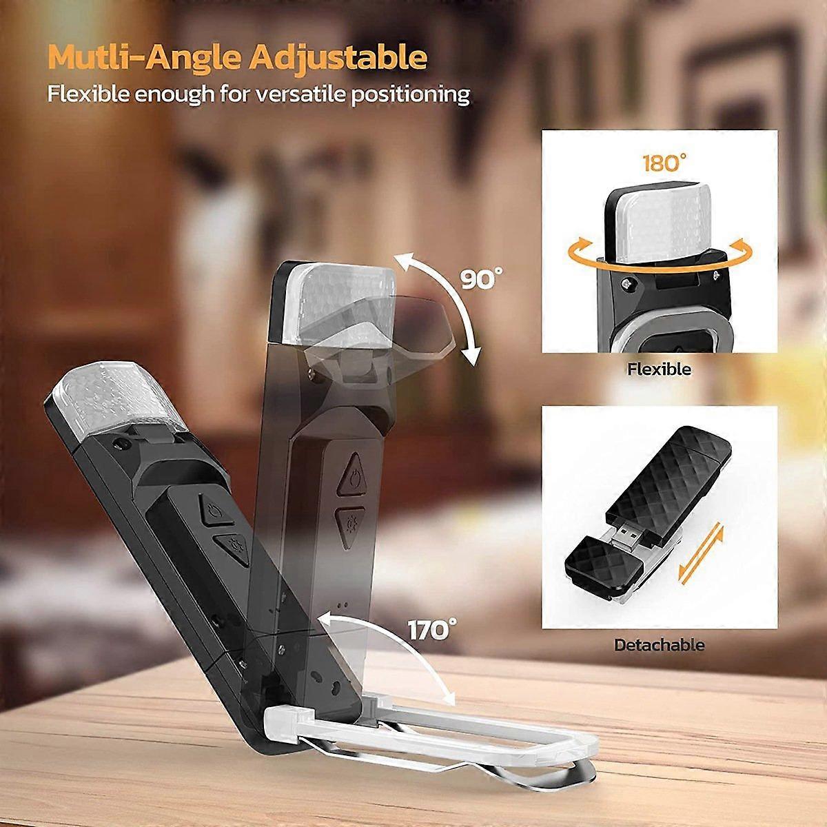 Rechargeable Reading Light in Bed, Bookmark Night Lights, Black