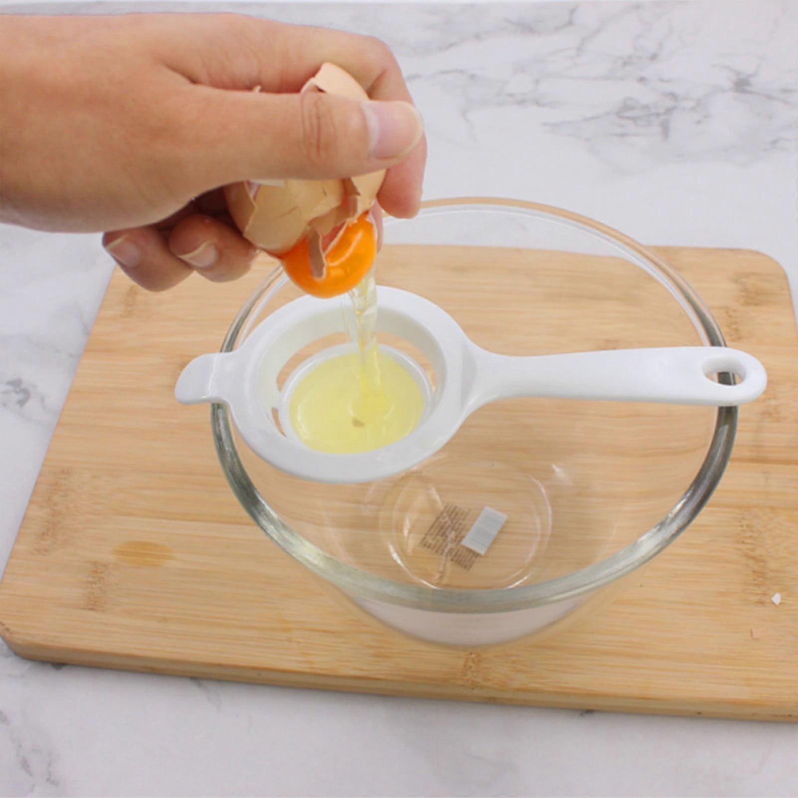 Cailmei Plastic White Separator Isolating White And Yolk Separator Filter Kitchen Baking Tools White Free Size