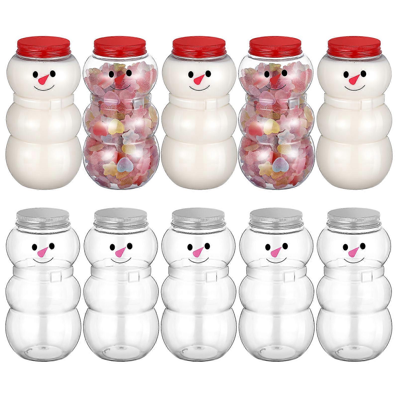 10Pcs Christmas Beverage Bottles Party Wrapping Bottles Empty Juice Bottles Milk Beverage Bottles Gift
