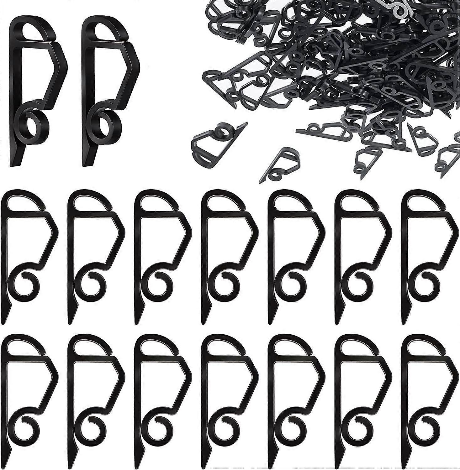 120Pcs Christmas Light Clips Outdoor Gutter Hooks Weatherproof Reusable for Holiday String Lights