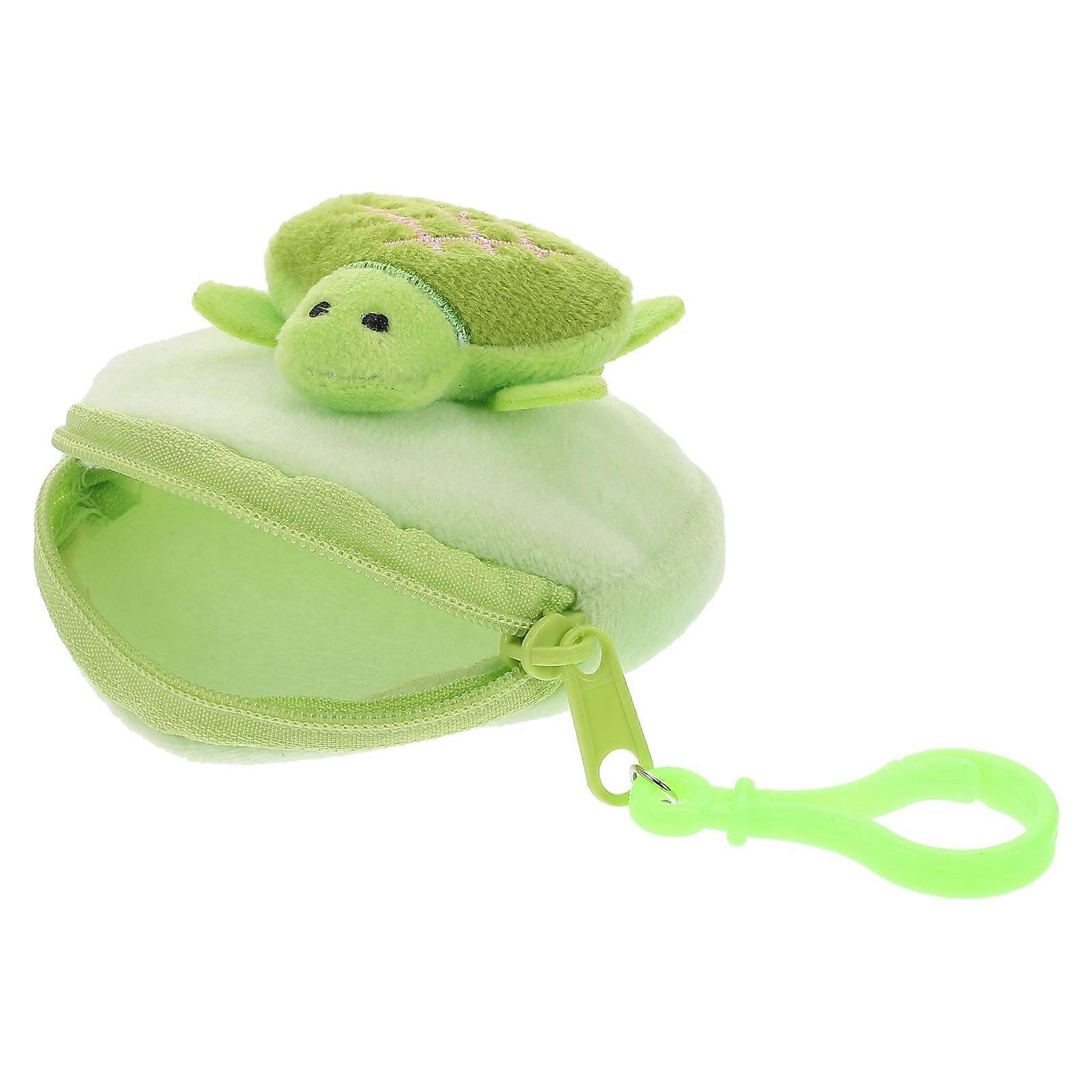 Cute Small Coin Purse Plush Wallet for Storage Cartoon Turtle Pattern