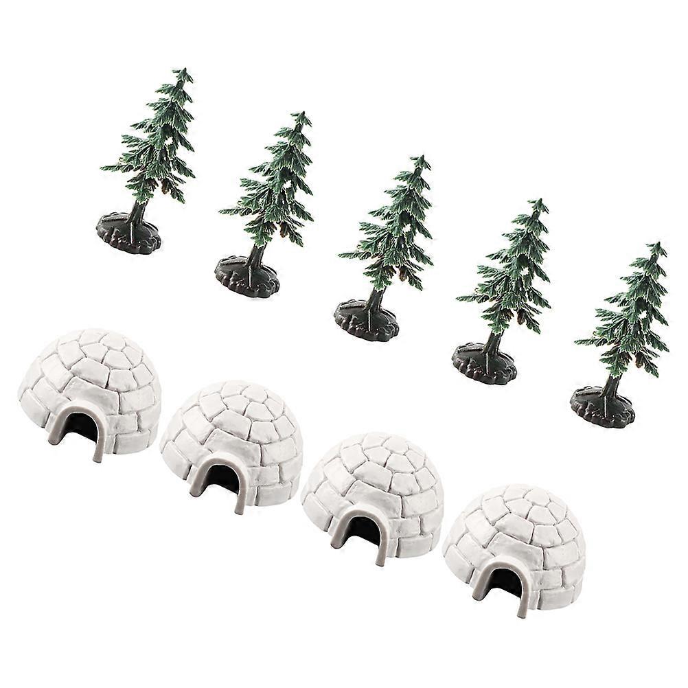 Igloo Figurines Mini Ice House Models for DIY Decoration 1Set