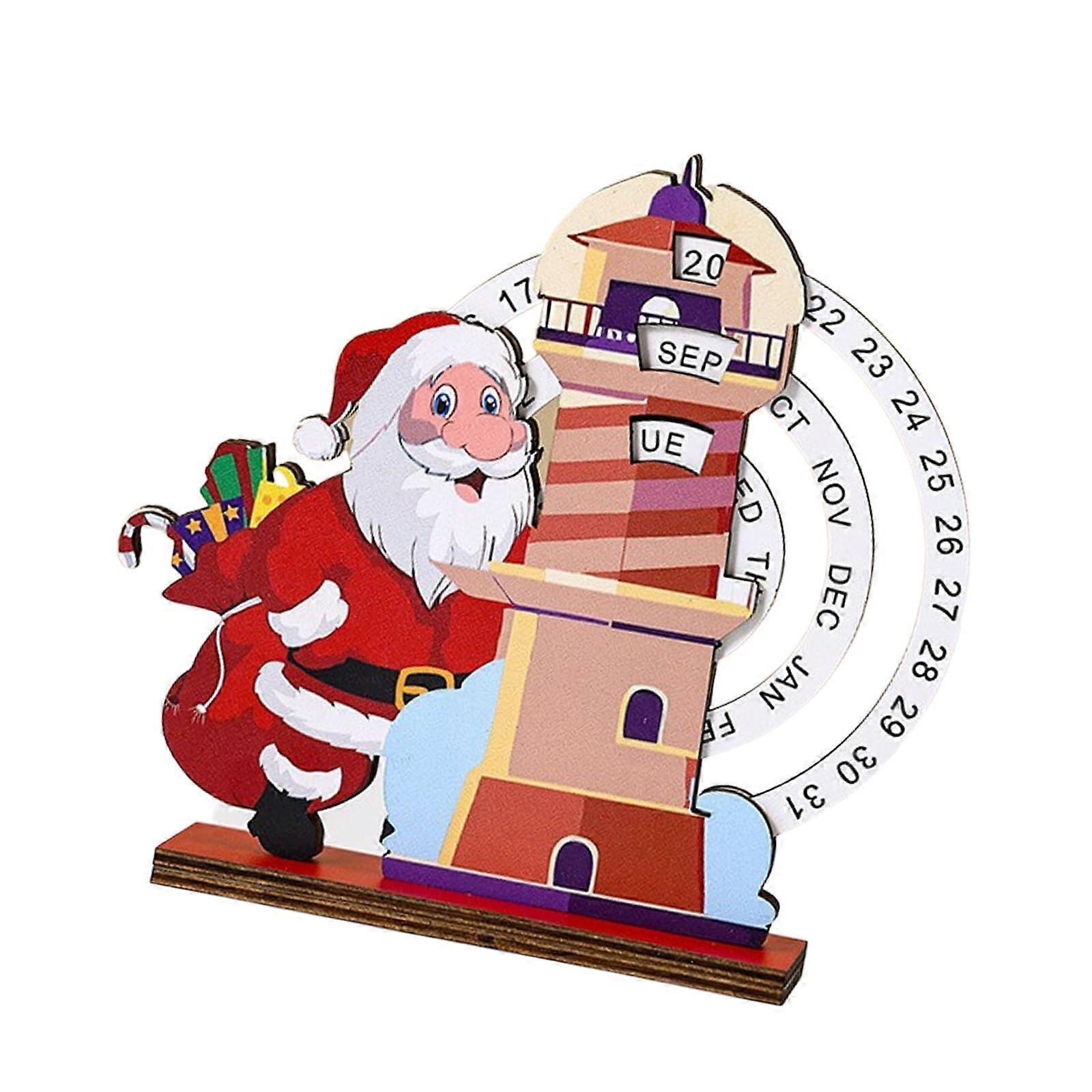 Christmas Advent Calendar with Durable Wooden Construction and Rustic Holiday Countdown Decor