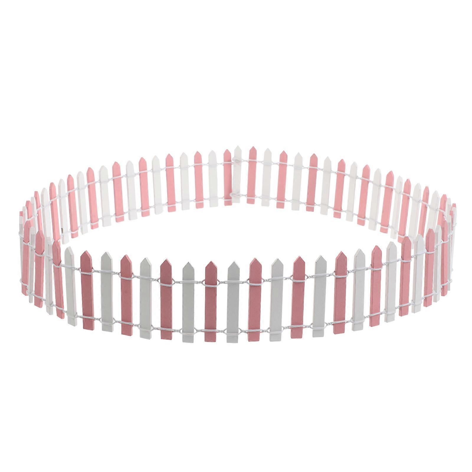 Decorative Mini Wood Picket Fence For Fairy Garden Accessories In Rustic Charm Designed For Diy Projects 1Set