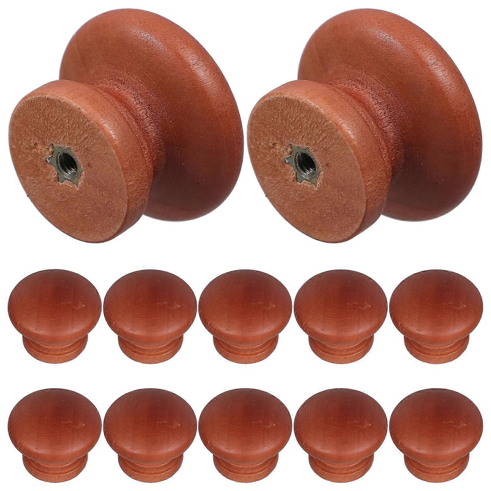 Wooden Dresser Knobs Unique Cabinet Knobs for Decor 60Pcs Dark Red
