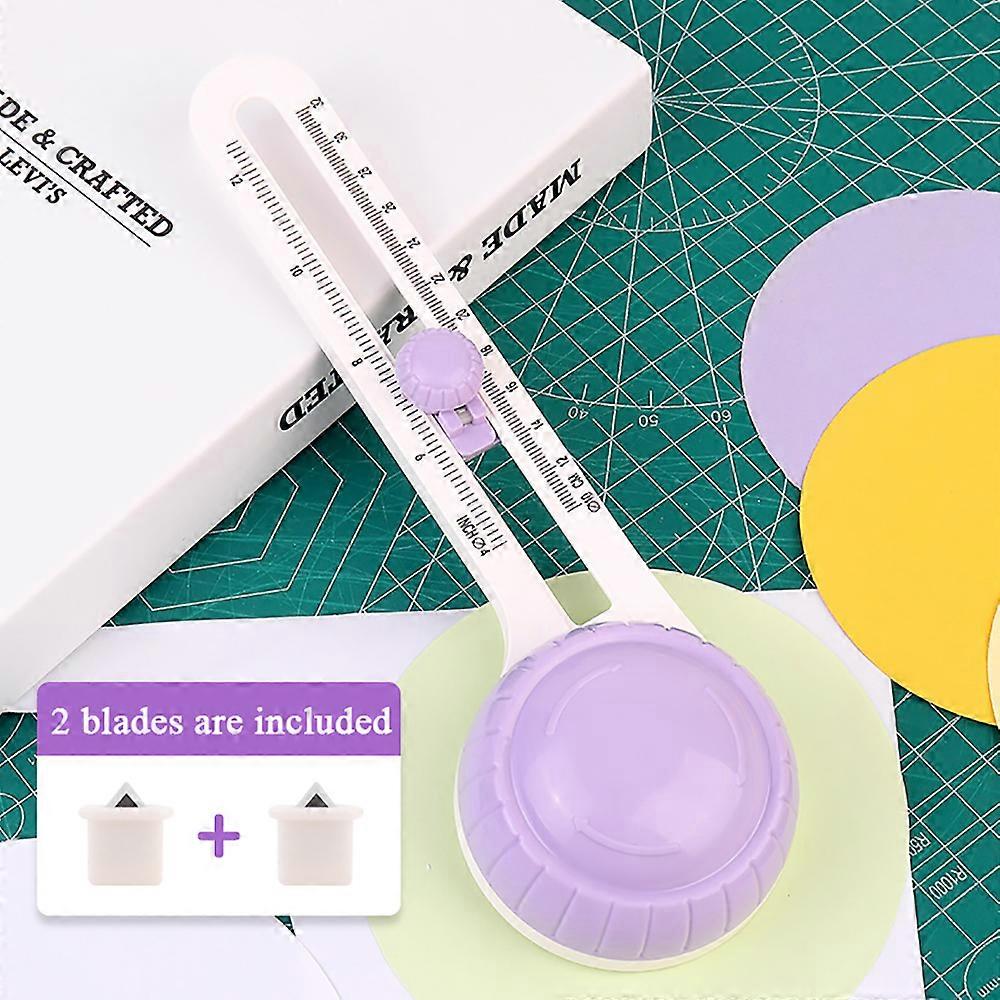 1pc Adjustable Craft Circle Cutter Circle Paper Cutter 360° Rotary Circle Cutter Replaceable Blade for DIY Scrapbooking Card