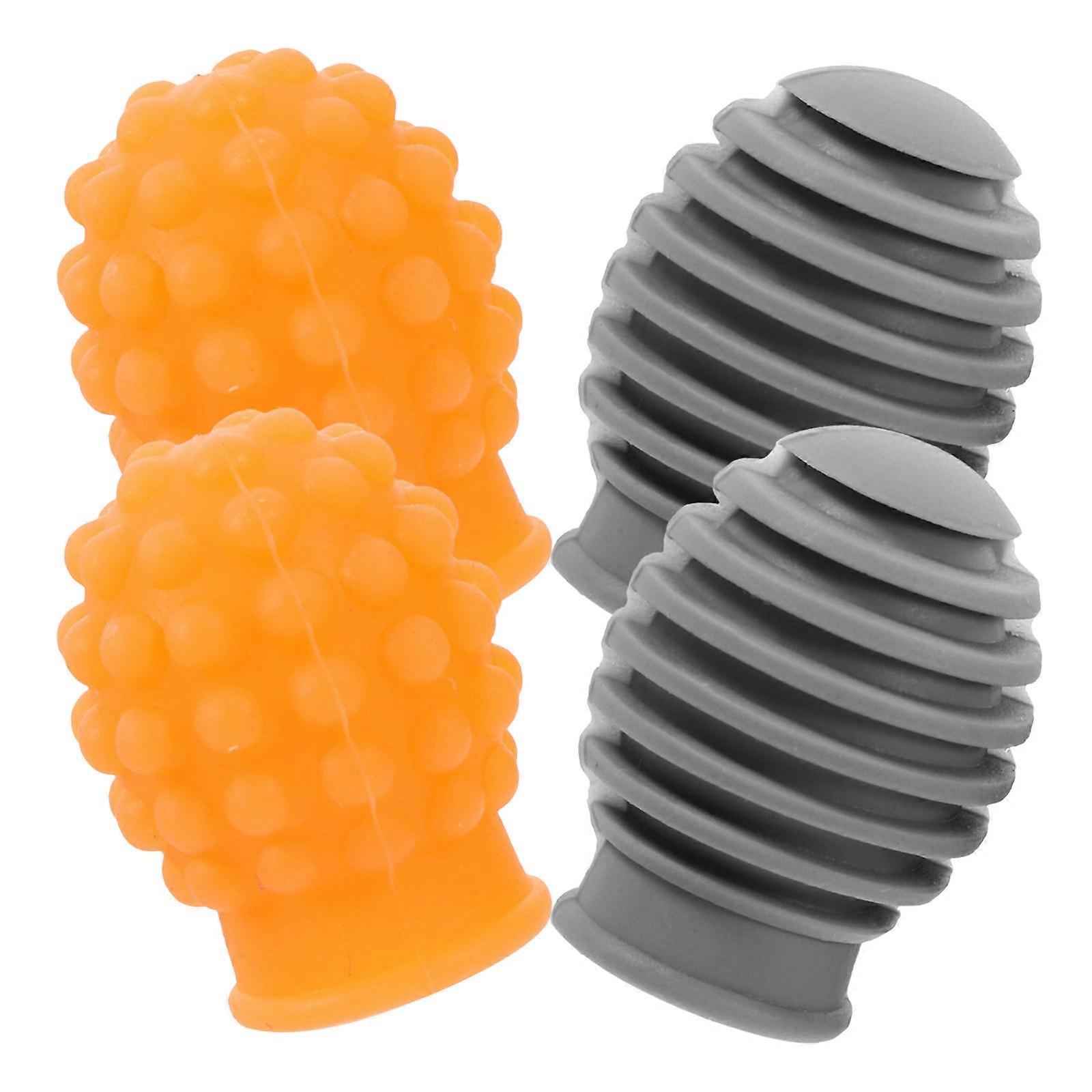 4Pcs Practice Drumstick Tips Silicone Drumstick Head Caps Percussion Stick Caps