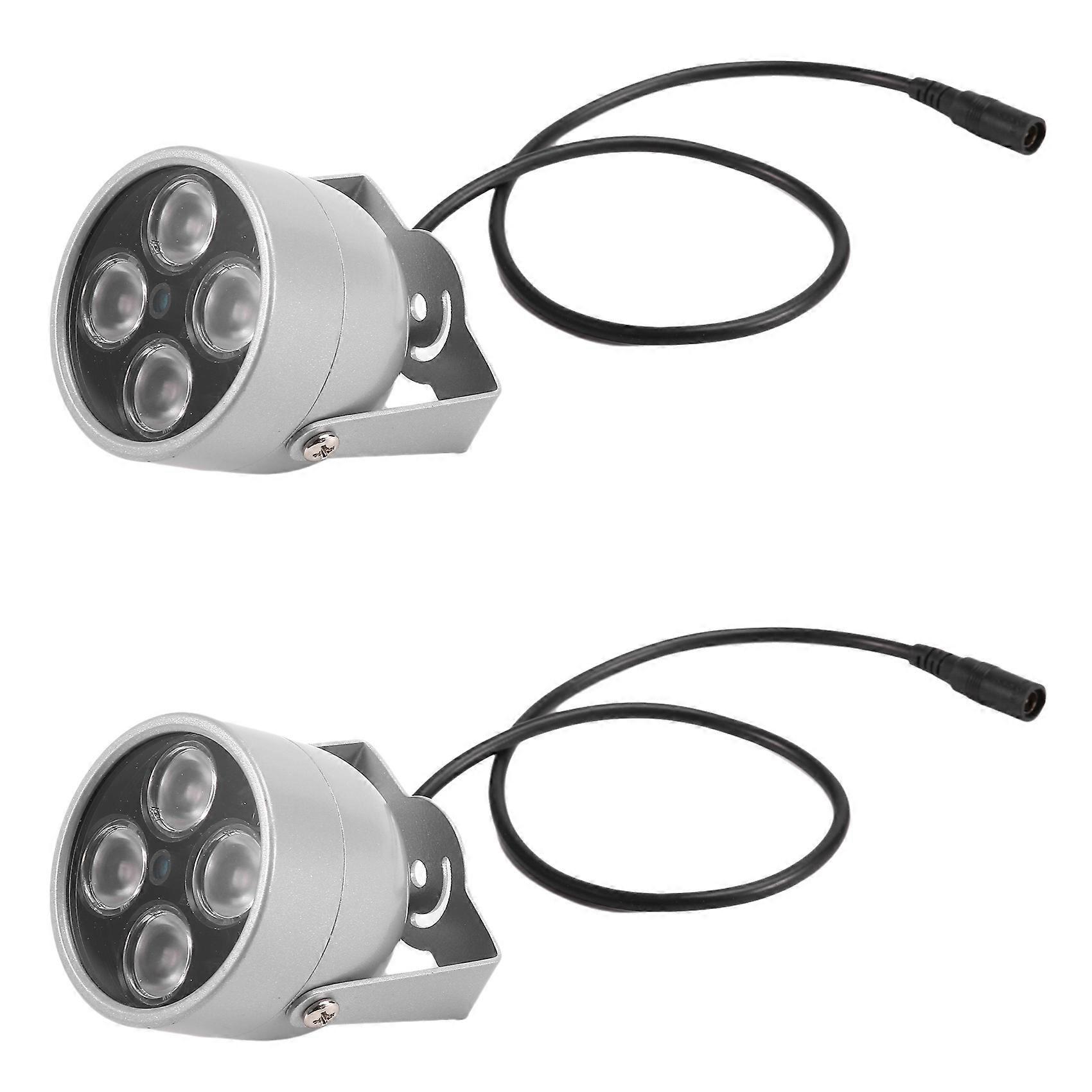 2X 4 Array LEDs Infrared Waterproof Night Vision IR Illuminator Light Fill Light DC 12V for Security Camera