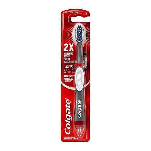 Colgate 360 Optic White Sonic Powered Vibrating Toothbrush Soft, 1 Each