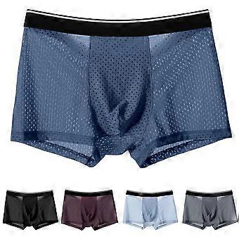 3 Pcs Men's Ice Silk Bamboo Fiber Mesh Mesh Comfortable and Breathable Underwear