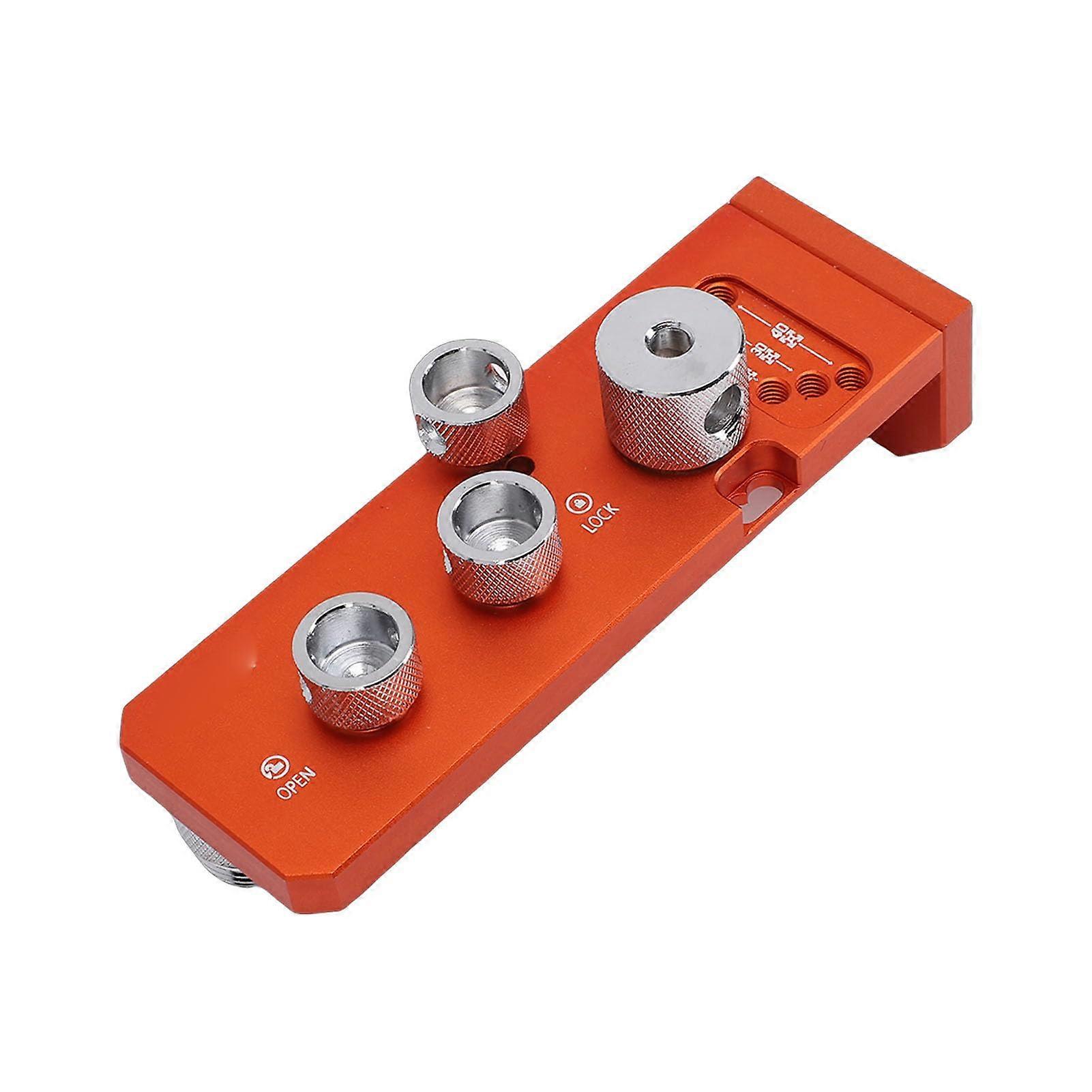 Aluminum Drill Jig with Adjustable Stop Block, Precision CNC Guide for 3D Printer Frame and Woodworking