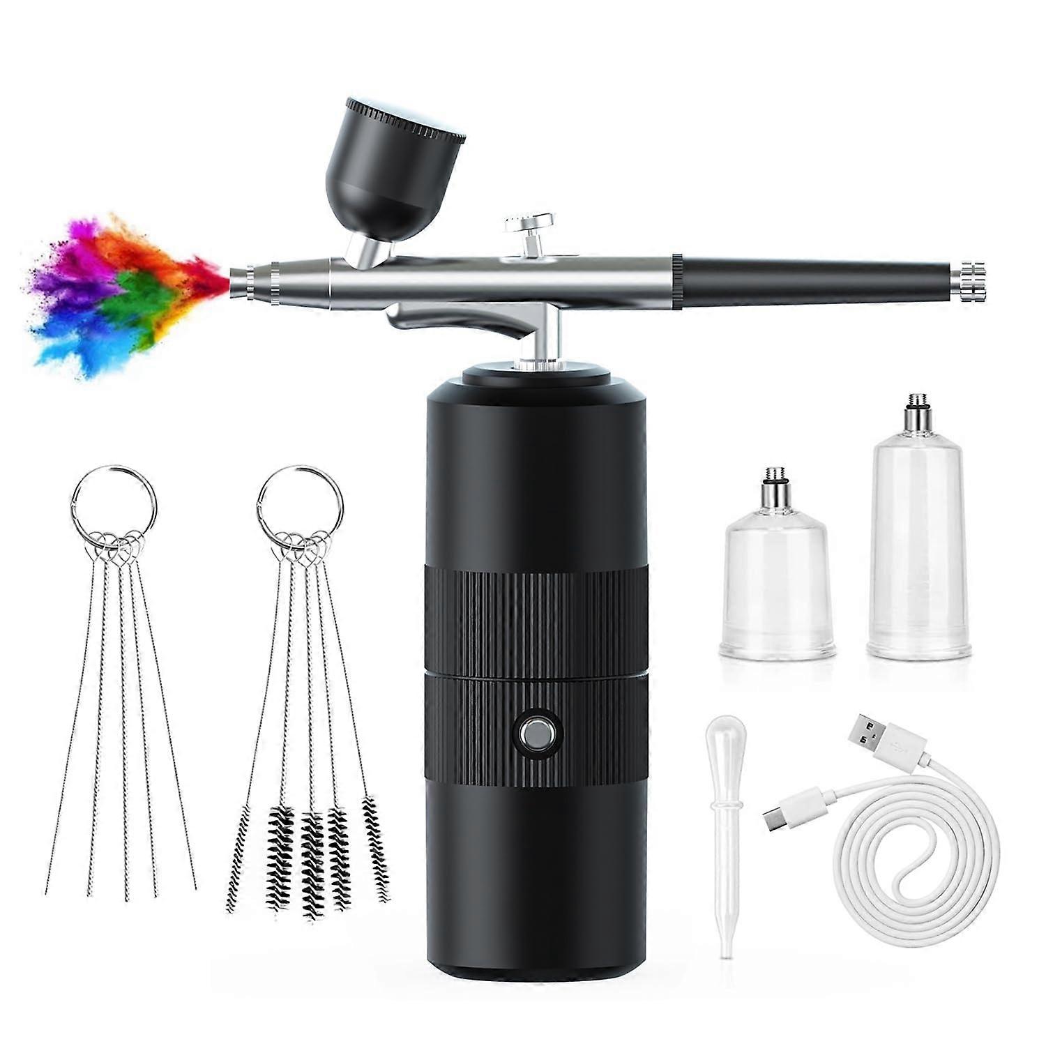 Airbrush Kit with Precision Mist Control for Nail Art, Cake Decorating and Temporary Tattoos