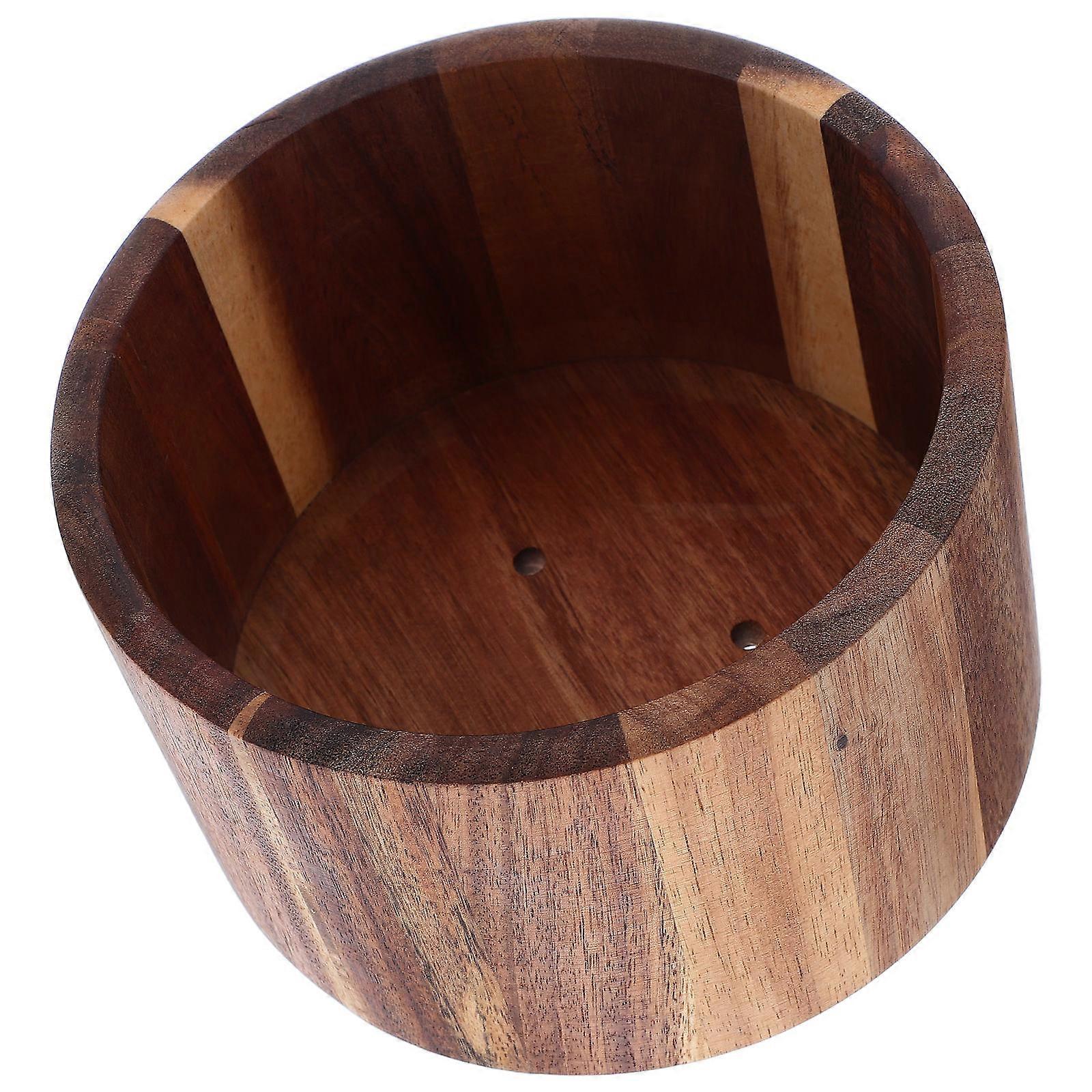 Wooden Utensil Holder Kitchen Countertop Storage Container