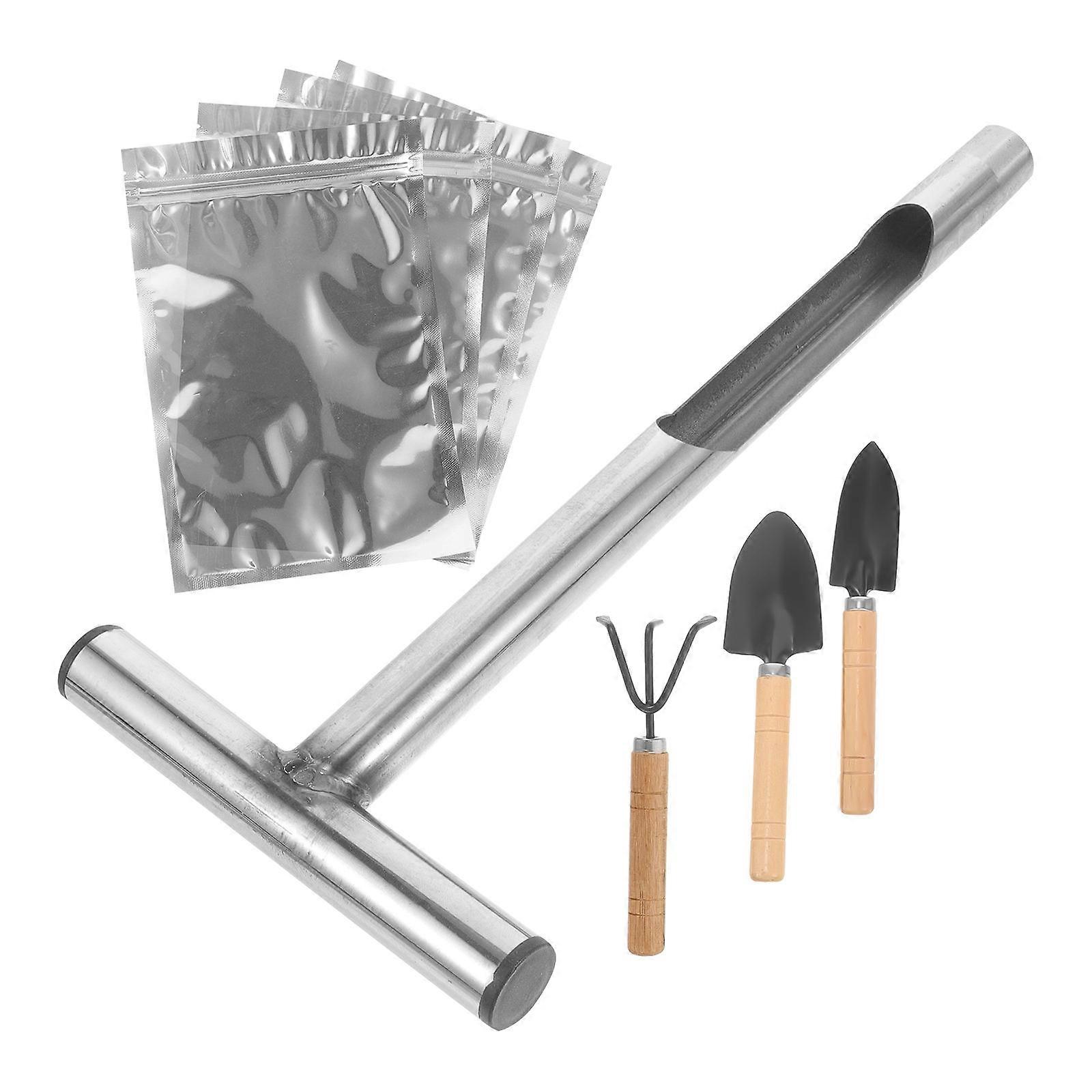 Soil Sampler 1Set Metal Soil Probe Stainless Steel Tool for Efficient Sampling