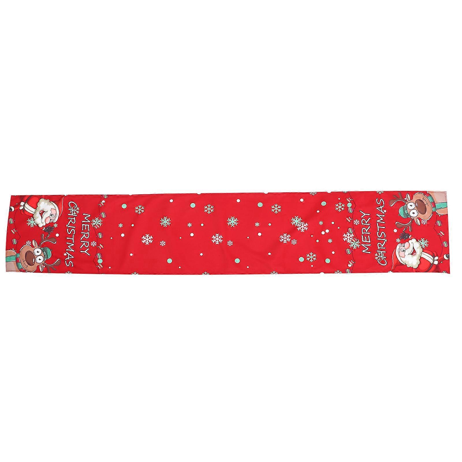 Rectangular Table Runner 4Pcs Red Cloth Christmas Style Ideal for Dining Table and Holiday Celebrations