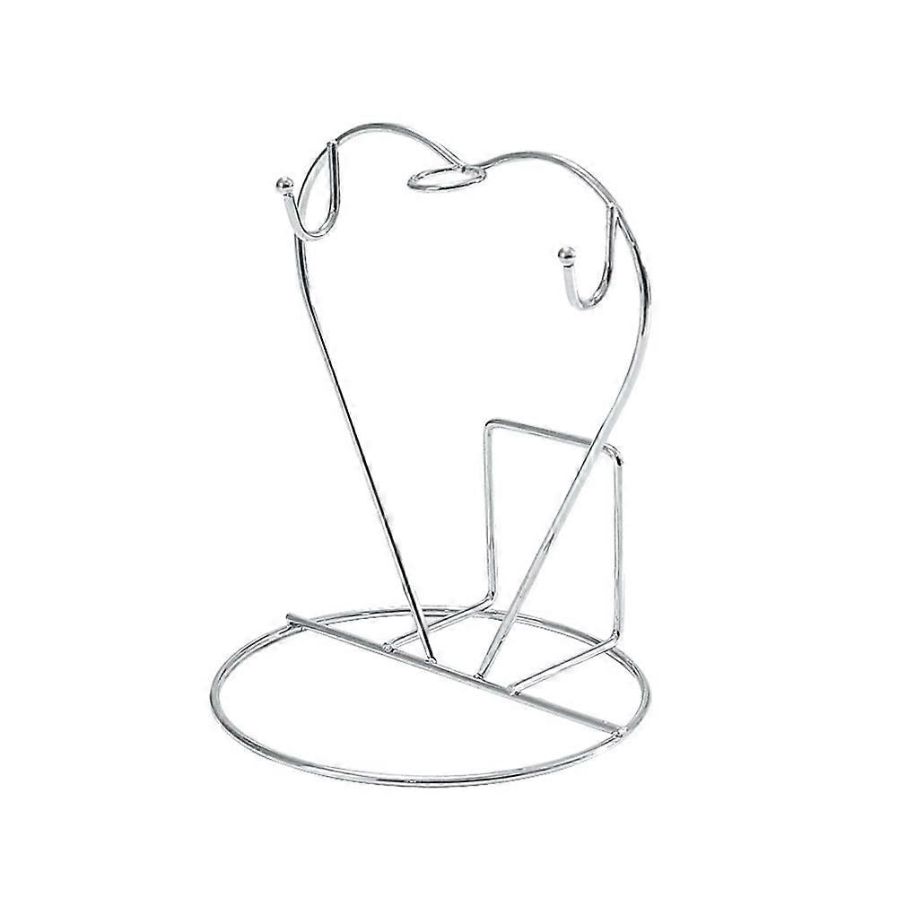 Metal Coffee Cup Holder Stand with 2 Cup 2 Saucer Storage, Vertical Space Saving Rack for Kitchen