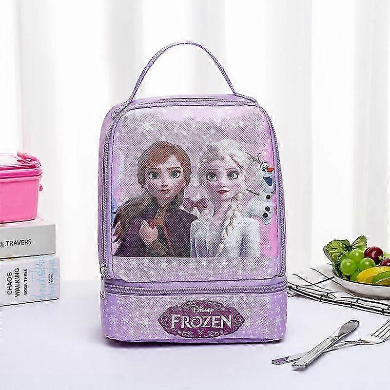 2025 Girl Kids Frozen Princess Cartoon Lunch Bag School Picnic Food Store Bags Snack Box Reusable
