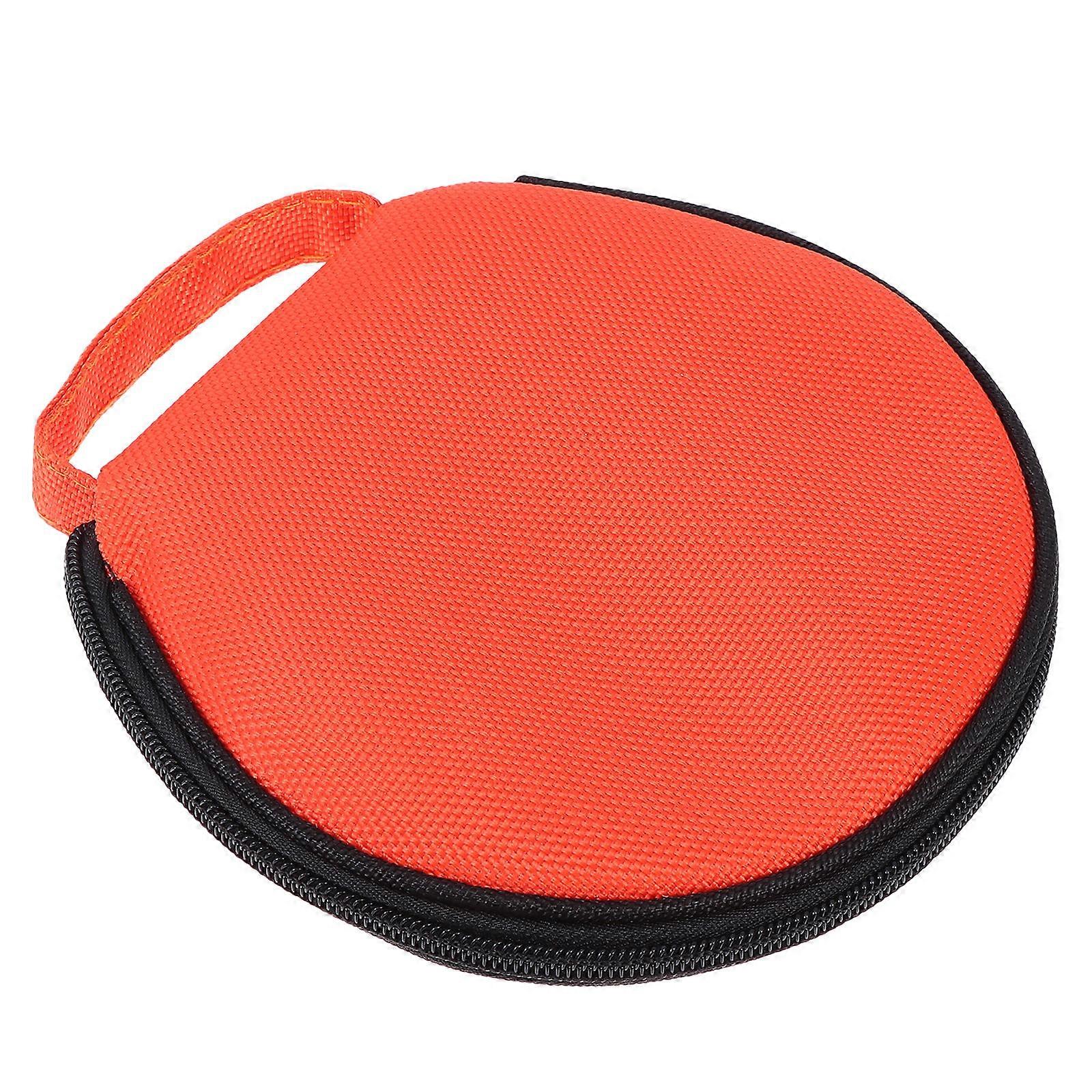 Orange Cd Storage Bag Large Capacity Zipper Case for Storage 1Pcs Disc
