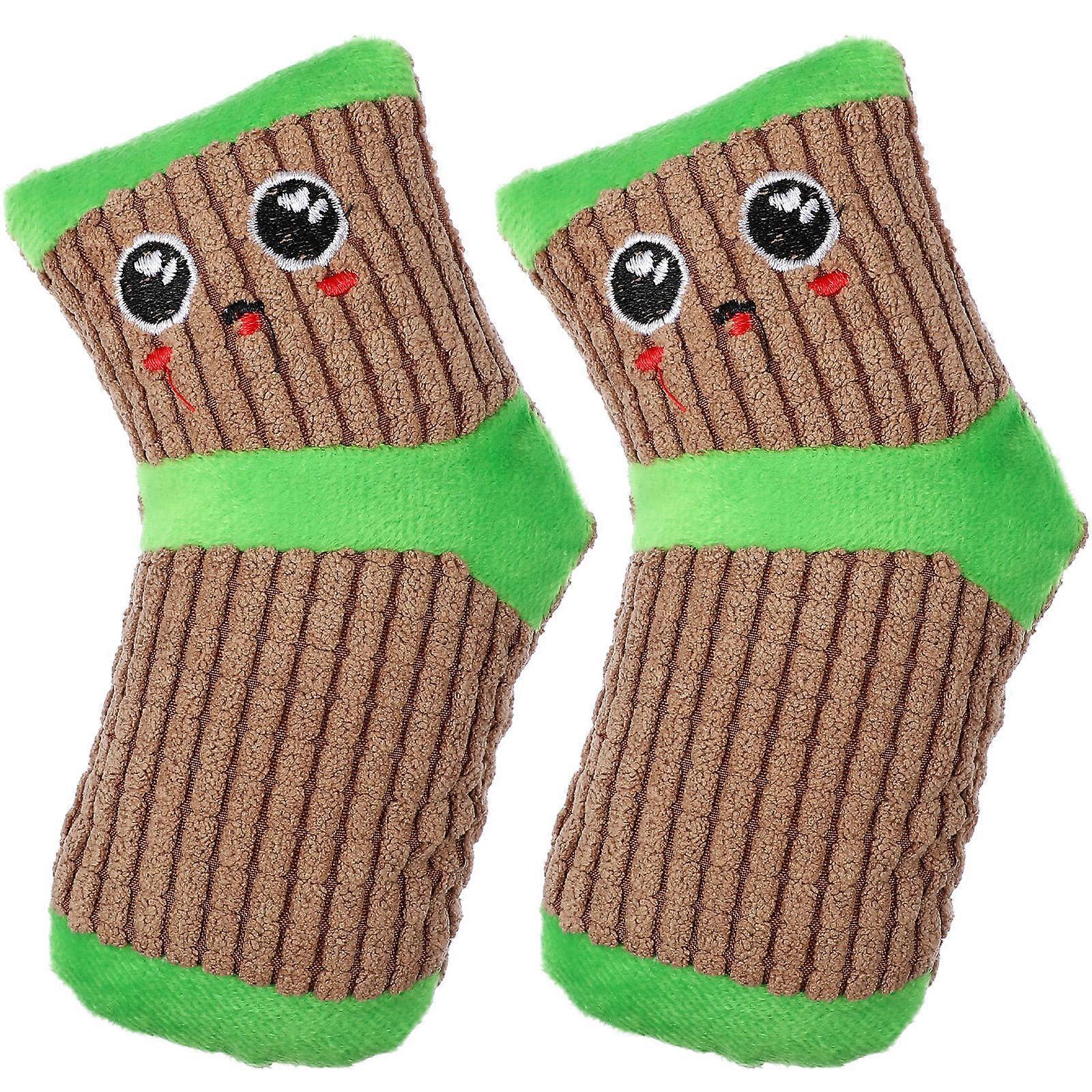 2 Pcs Plush Squeaky For Home Use Cute Sock Shape