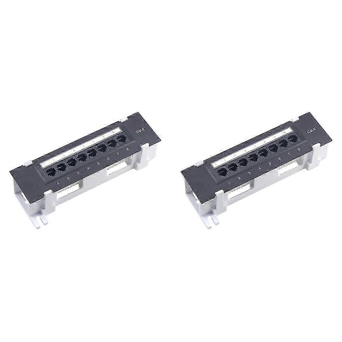 8Port Patch Panel for Cat. 6 Versatile Data Center Plastic Wall Mount