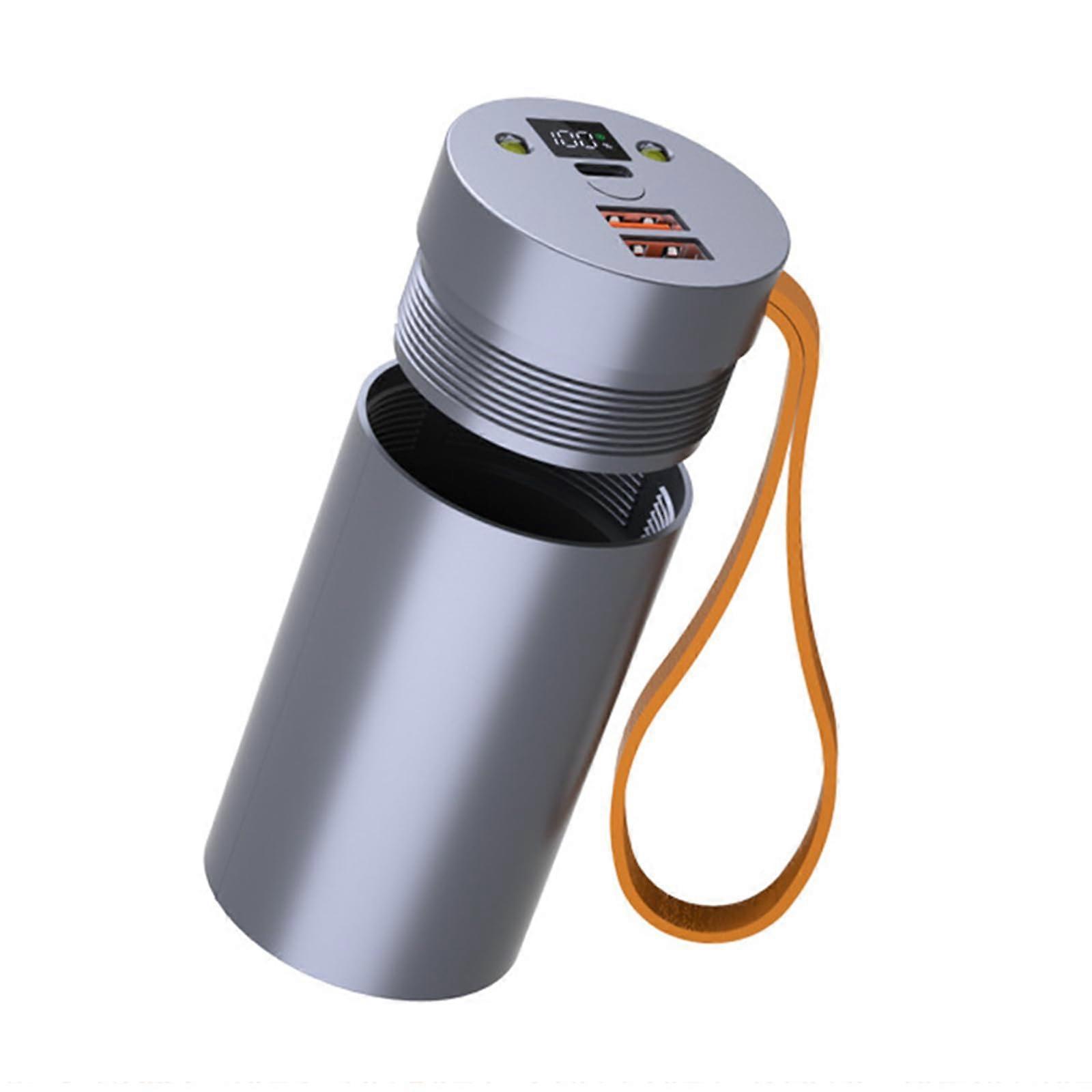 4680 Battery Case with Cable PD22.5W Detachable Power Bank Shell Fast Charging Silver Gray