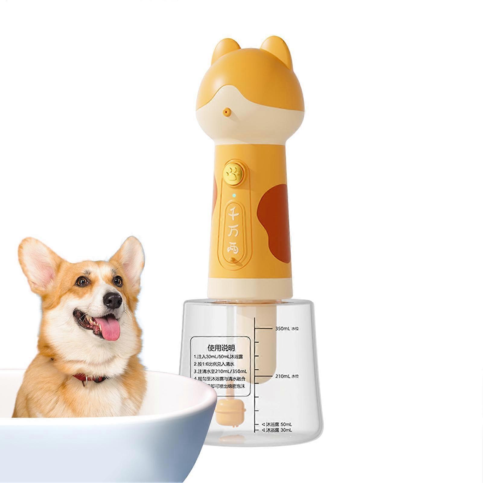 Electric Pet Shampoo Dispenser with Automatic Foam Technology and Adjustable Dosage, Rechargeable